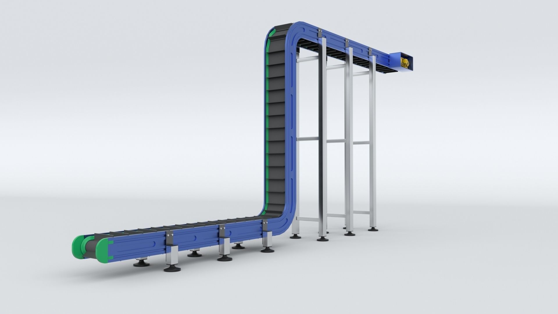Z Type Conveyor Belt Adjustable and Rigged 3D model_41