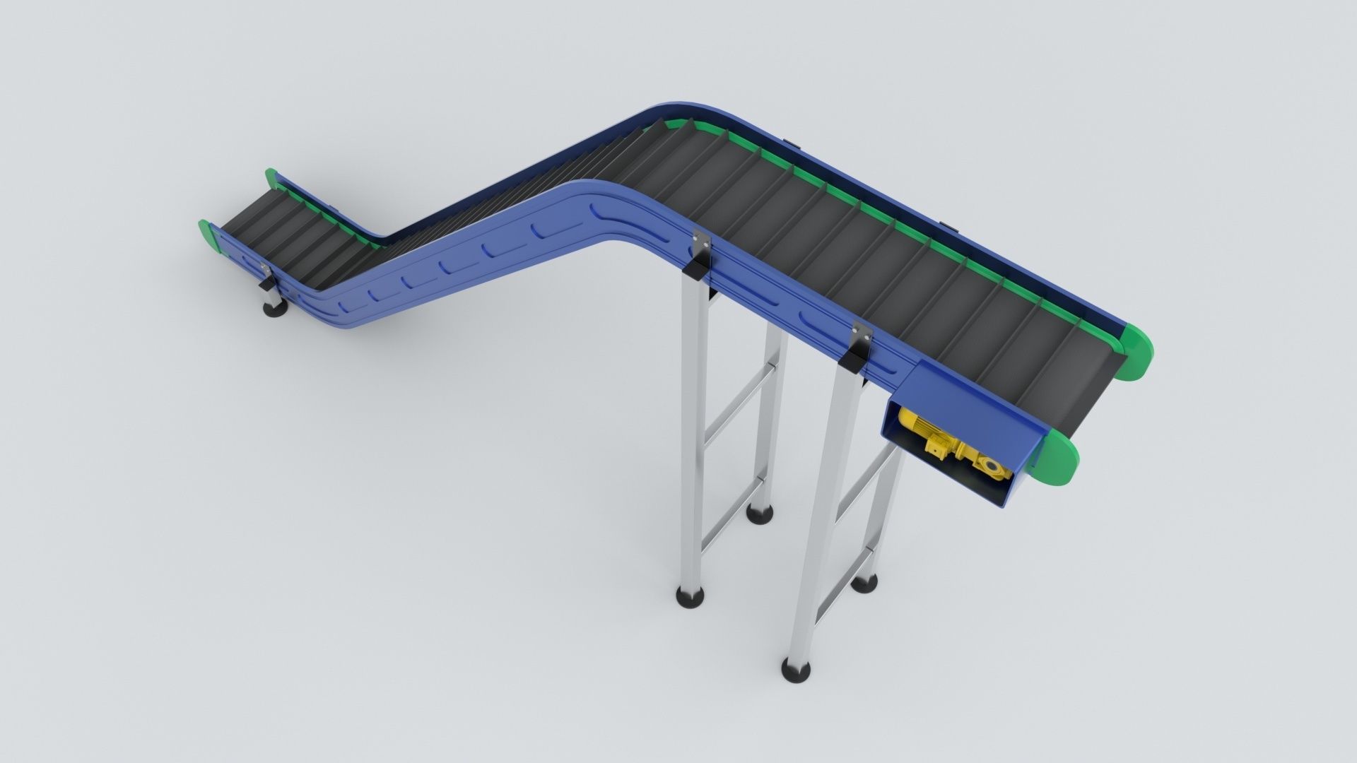 Z Type Conveyor Belt Adjustable and Rigged 3D model_5