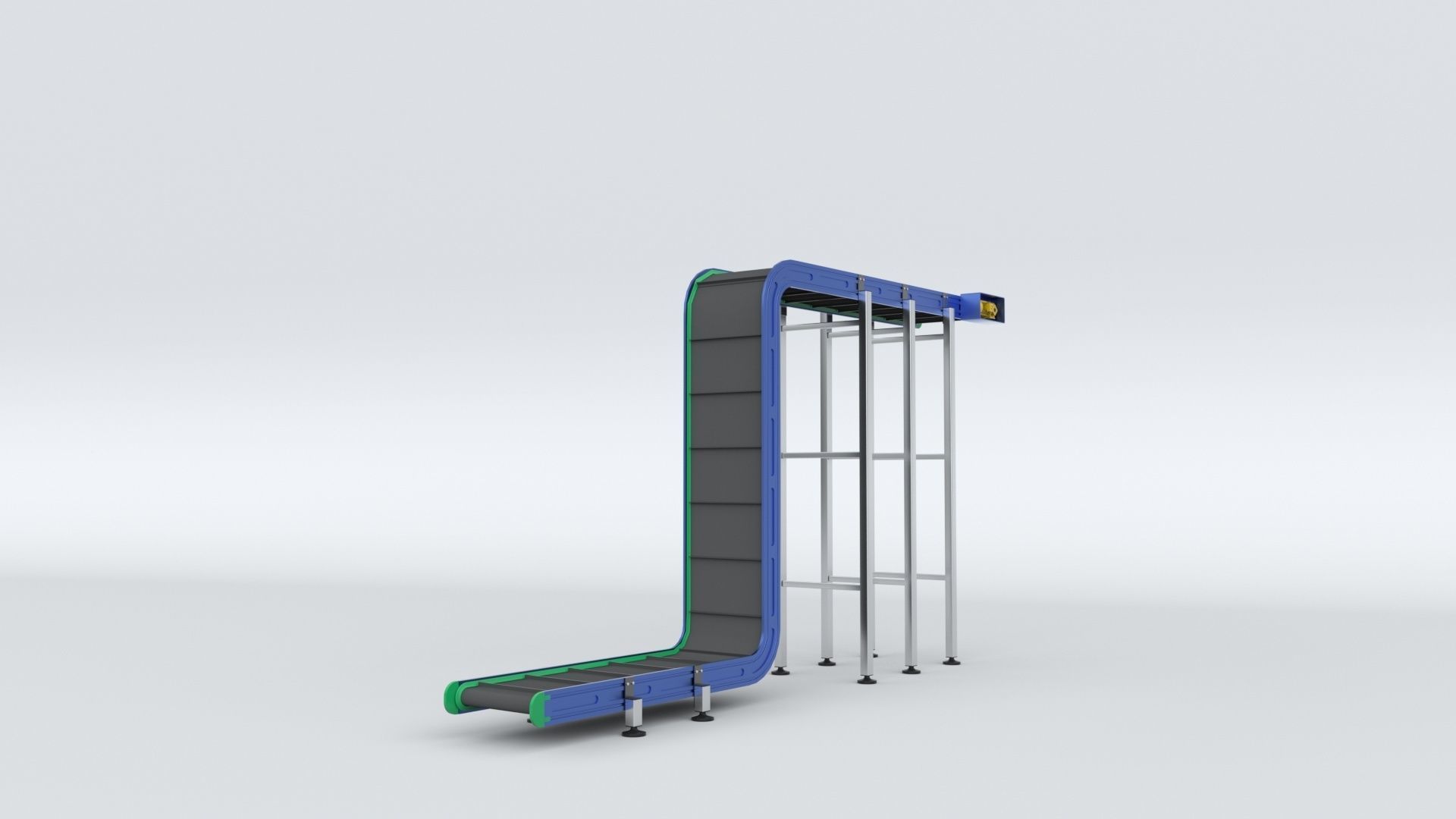 Z Type Conveyor Belt Adjustable and Rigged 3D model_47