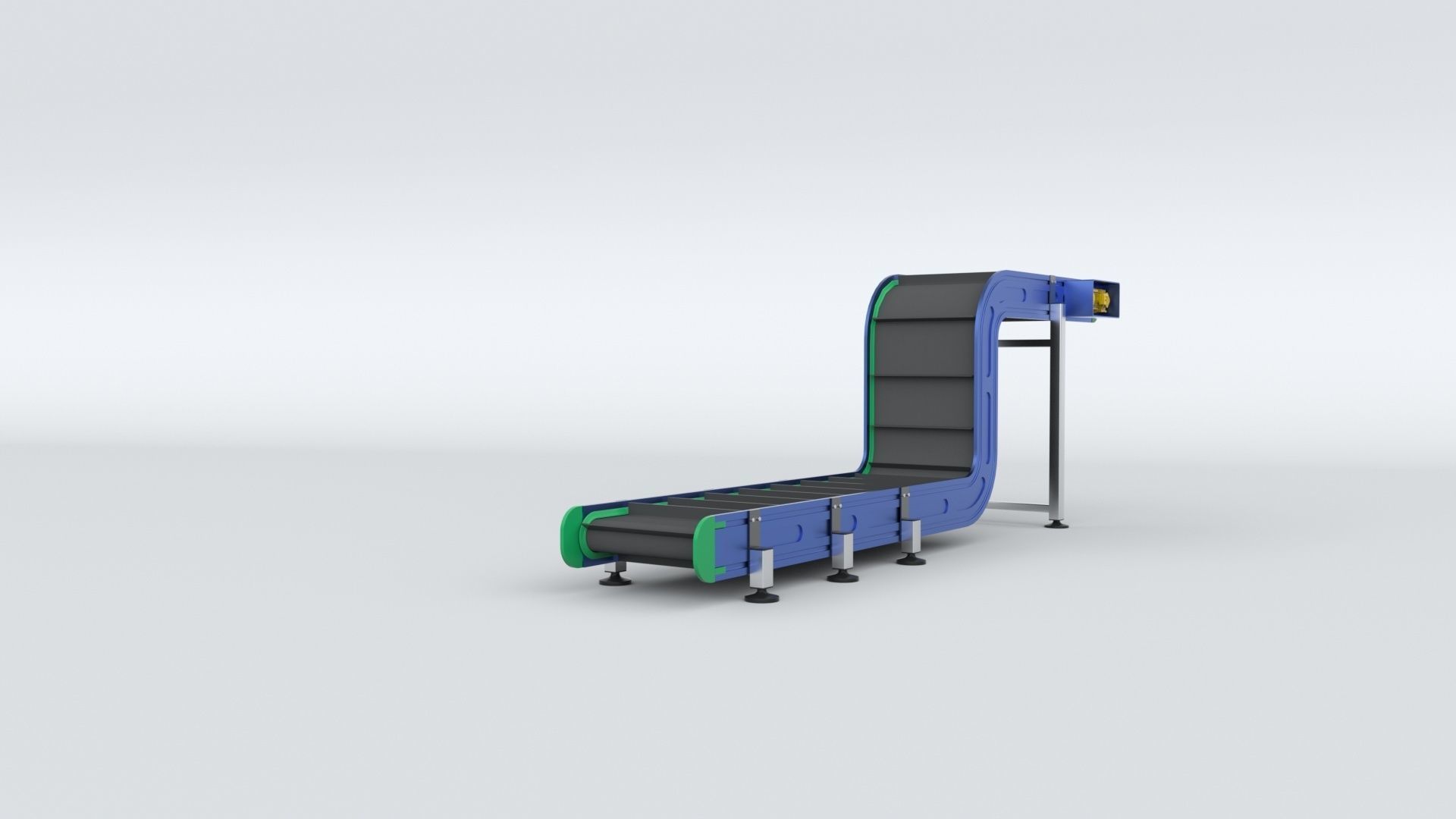 Z Type Conveyor Belt Adjustable and Rigged 3D model_62