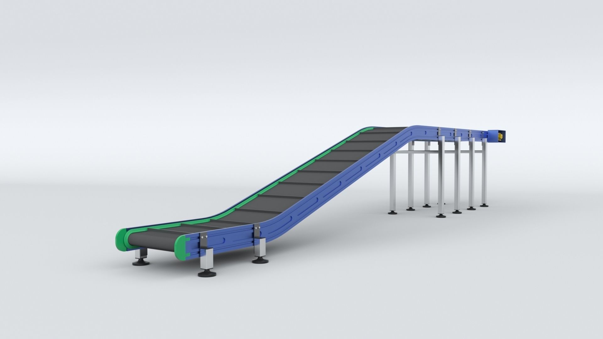 Z Type Conveyor Belt Adjustable and Rigged 3D model_59