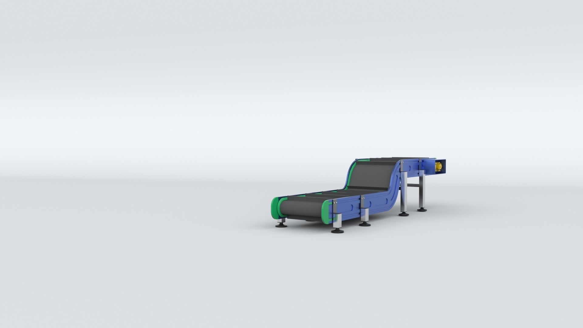 Z Type Conveyor Belt Adjustable and Rigged 3D model_61