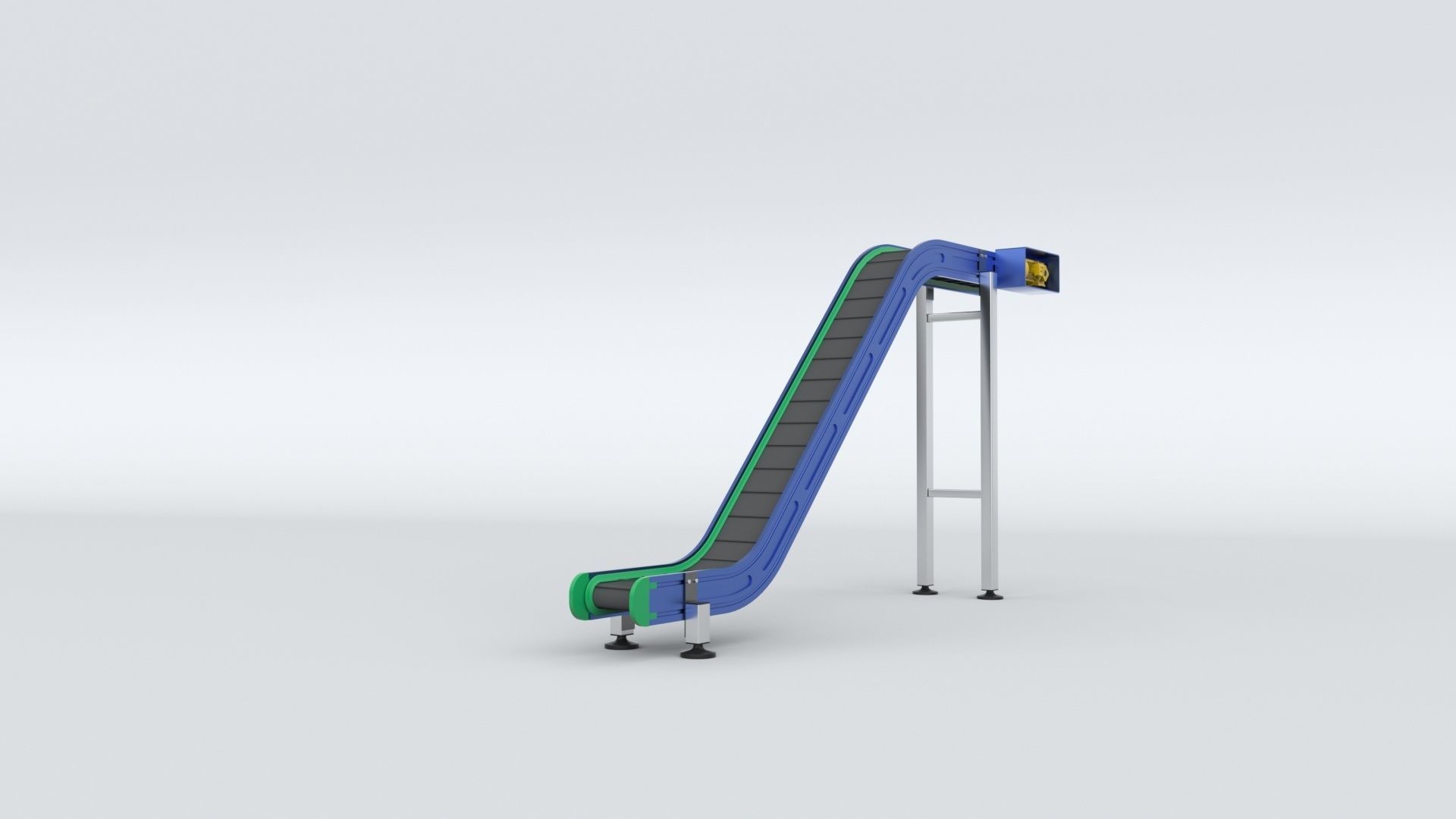 Z Type Conveyor Belt Adjustable and Rigged 3D model_35