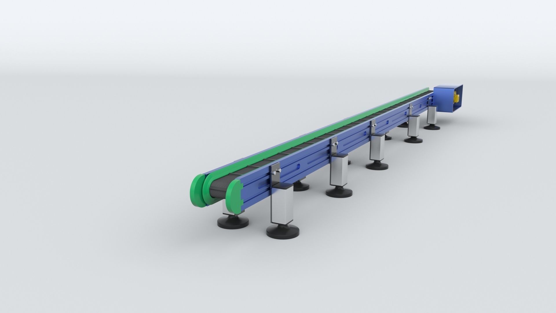 Z Type Conveyor Belt Adjustable and Rigged 3D model_32