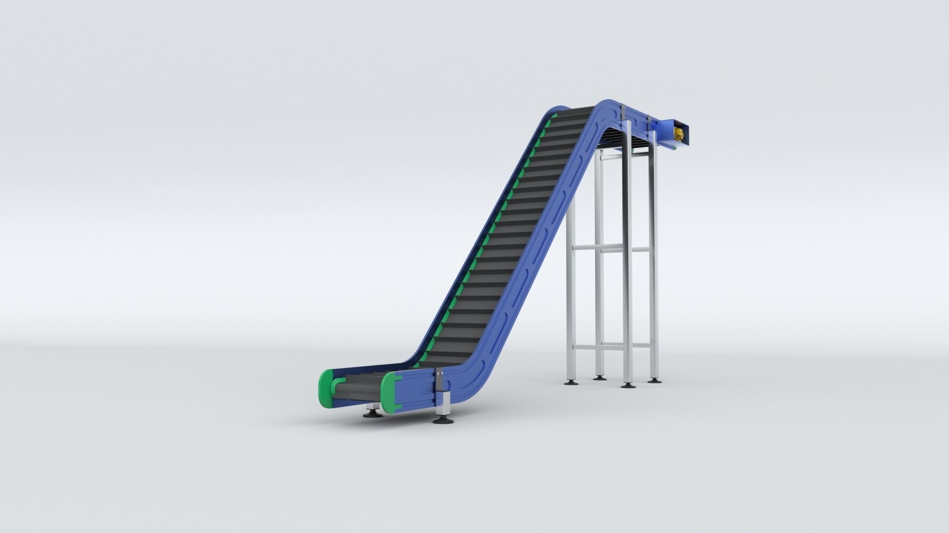 Z Type Conveyor Belt Adjustable and Rigged 3D model_2