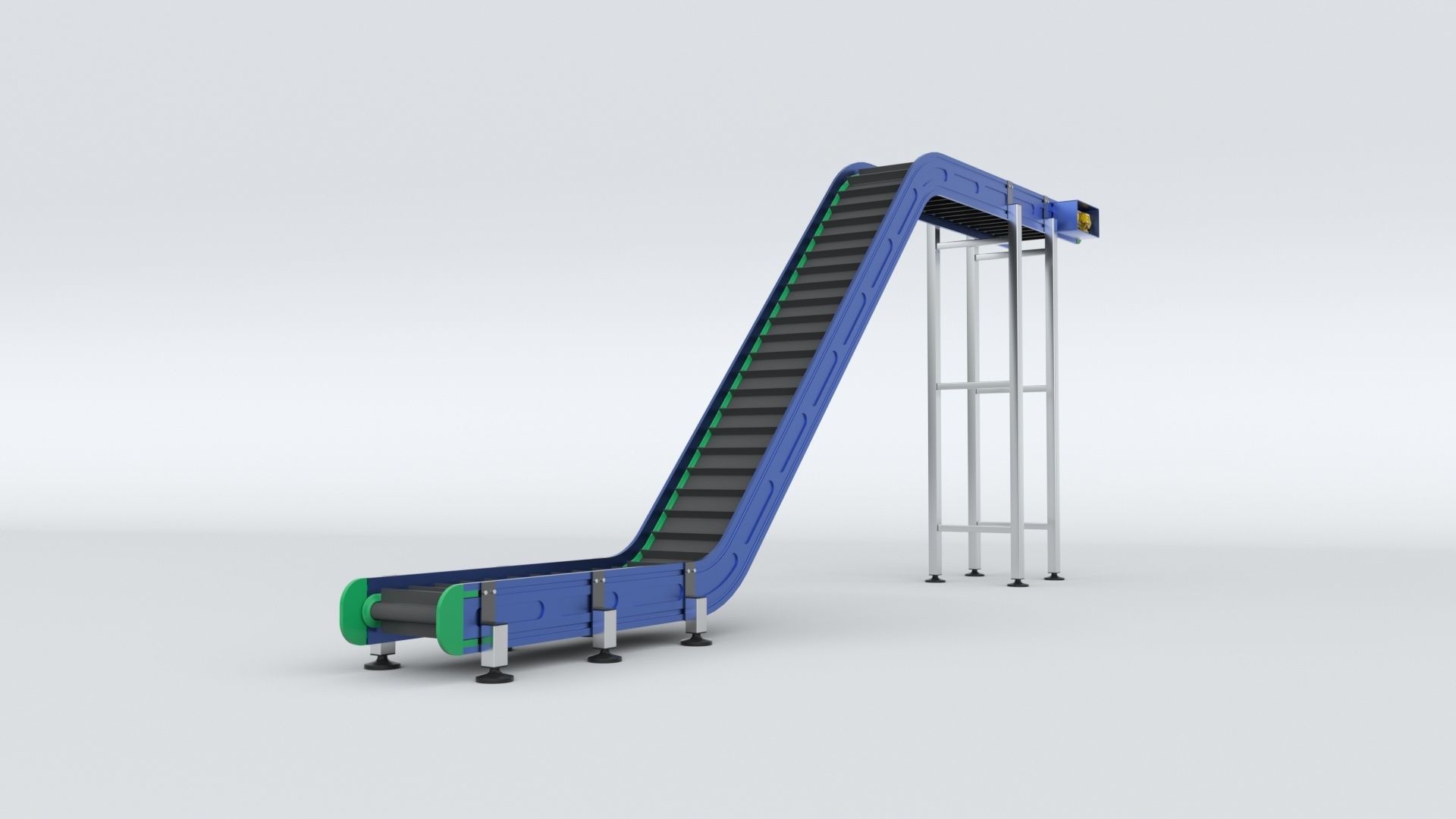 Z Type Conveyor Belt Adjustable and Rigged 3D model_7