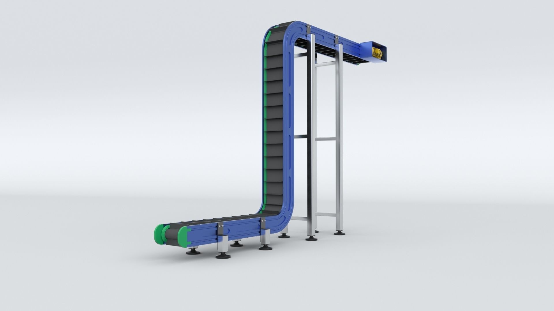 Z Type Conveyor Belt Adjustable and Rigged 3D model_39