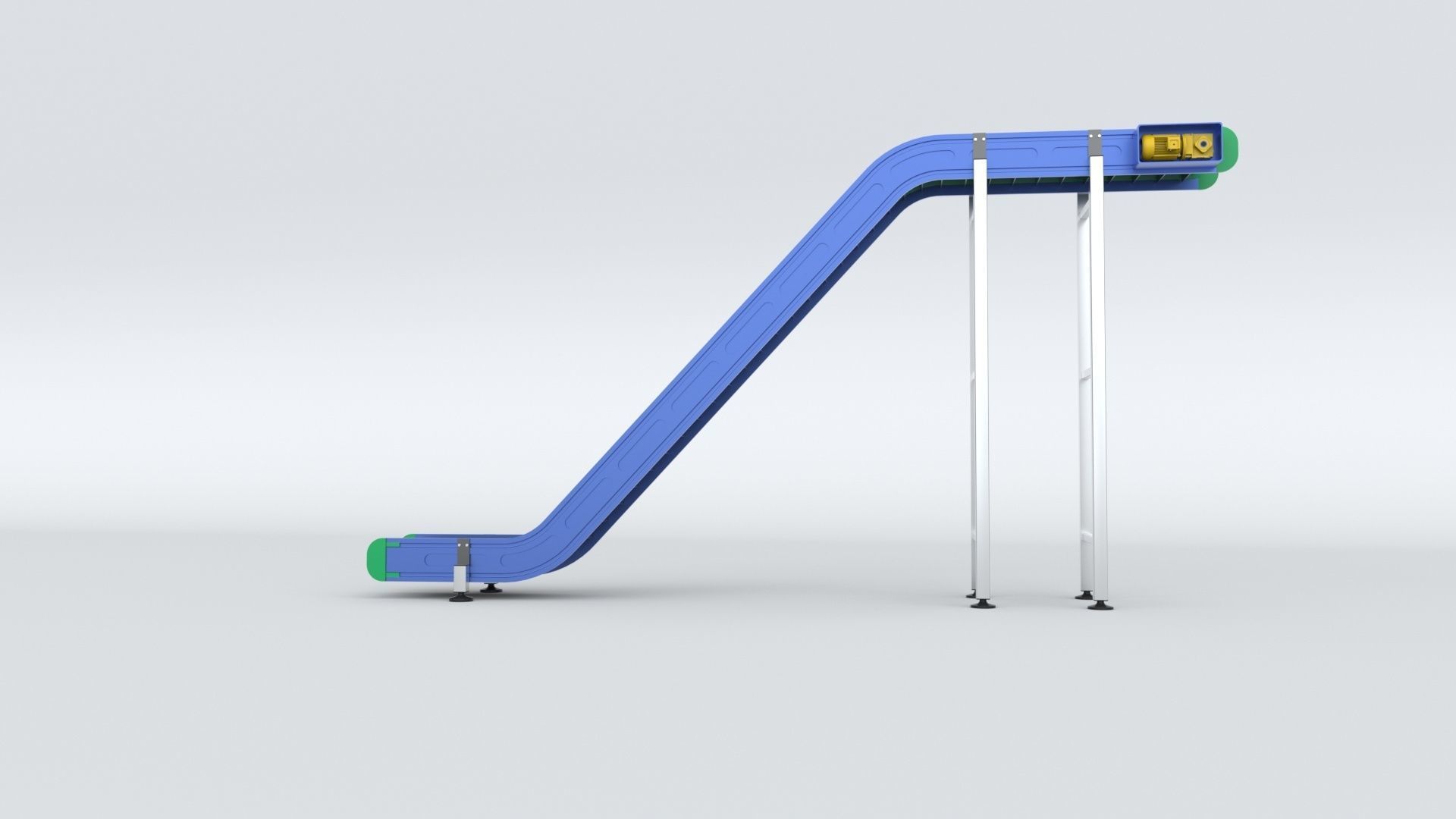 Z Type Conveyor Belt Adjustable and Rigged 3D model_3