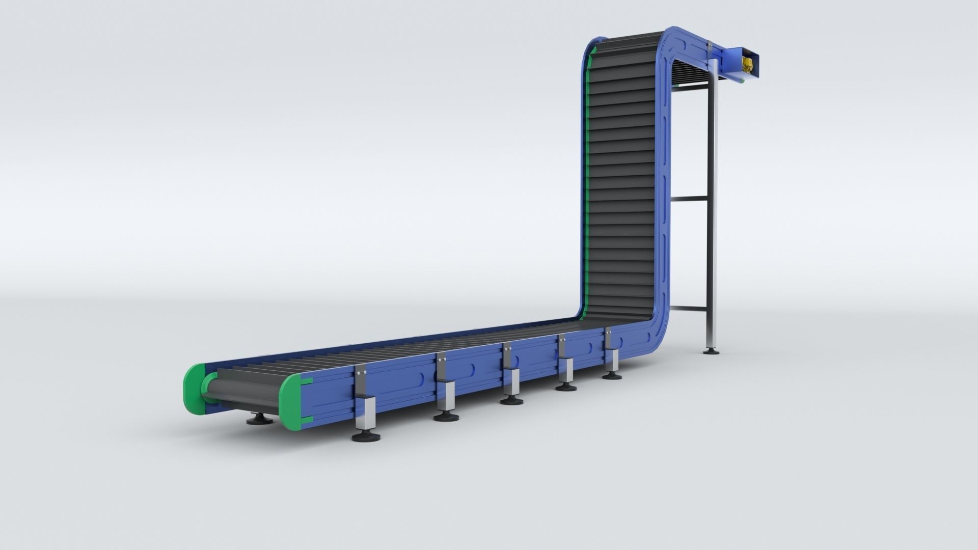 Z Type Conveyor Belt Adjustable and Rigged 3D model_64