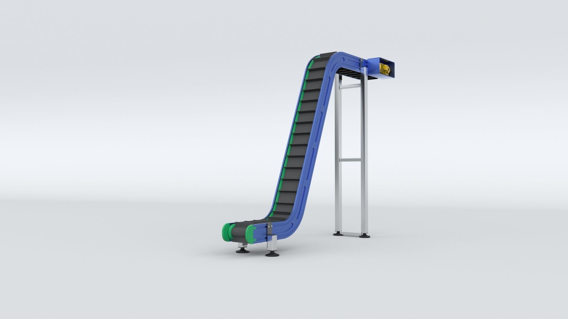 Z Type Conveyor Belt Adjustable and Rigged 3D model_36