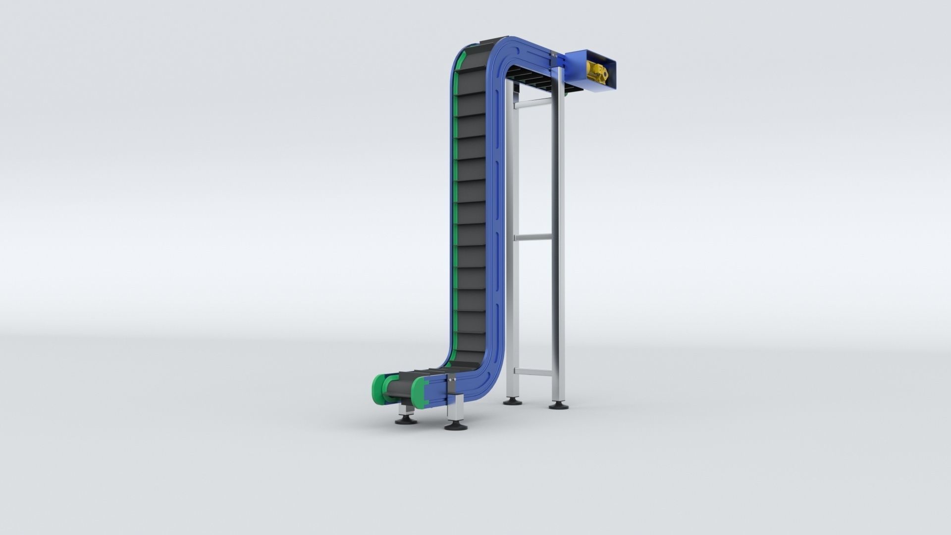 Z Type Conveyor Belt Adjustable and Rigged 3D model_37