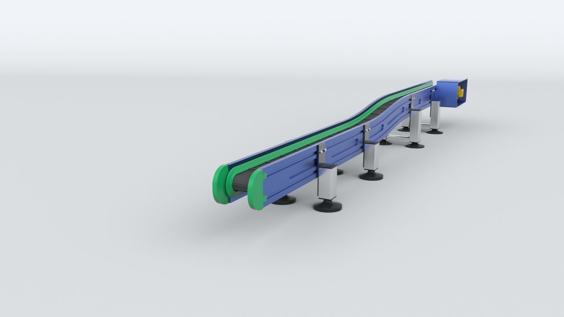 Z Type Conveyor Belt Adjustable and Rigged 3D model_33