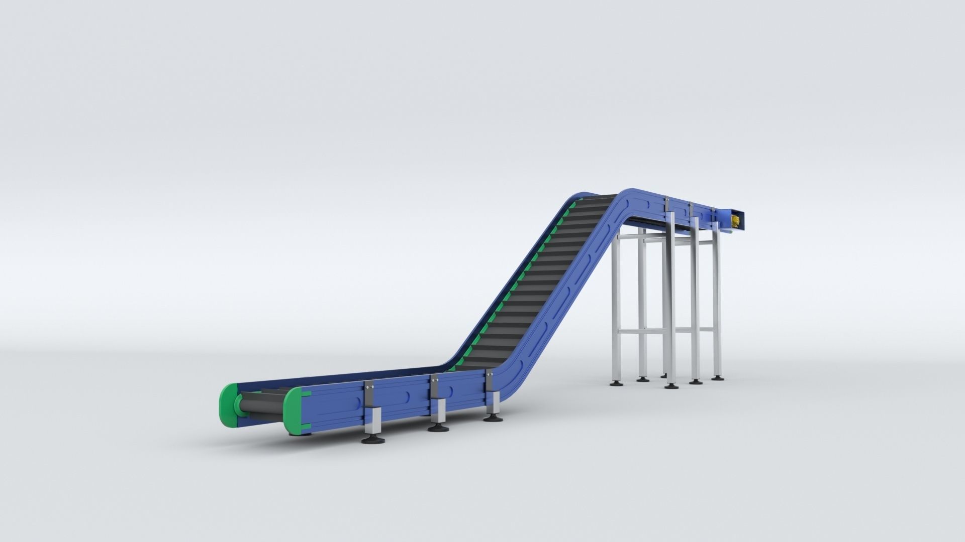 Z Type Conveyor Belt Adjustable and Rigged 3D model_8