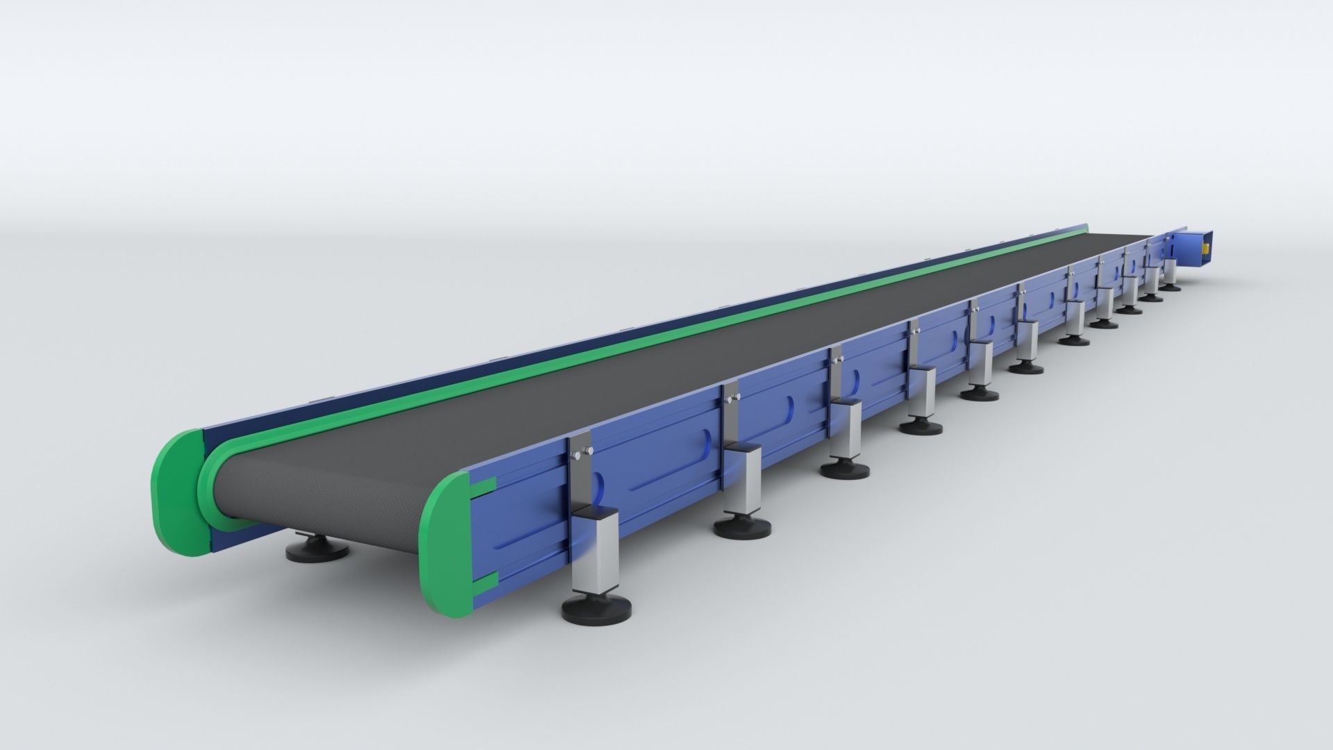 Z Type Conveyor Belt Adjustable and Rigged 3D model_70