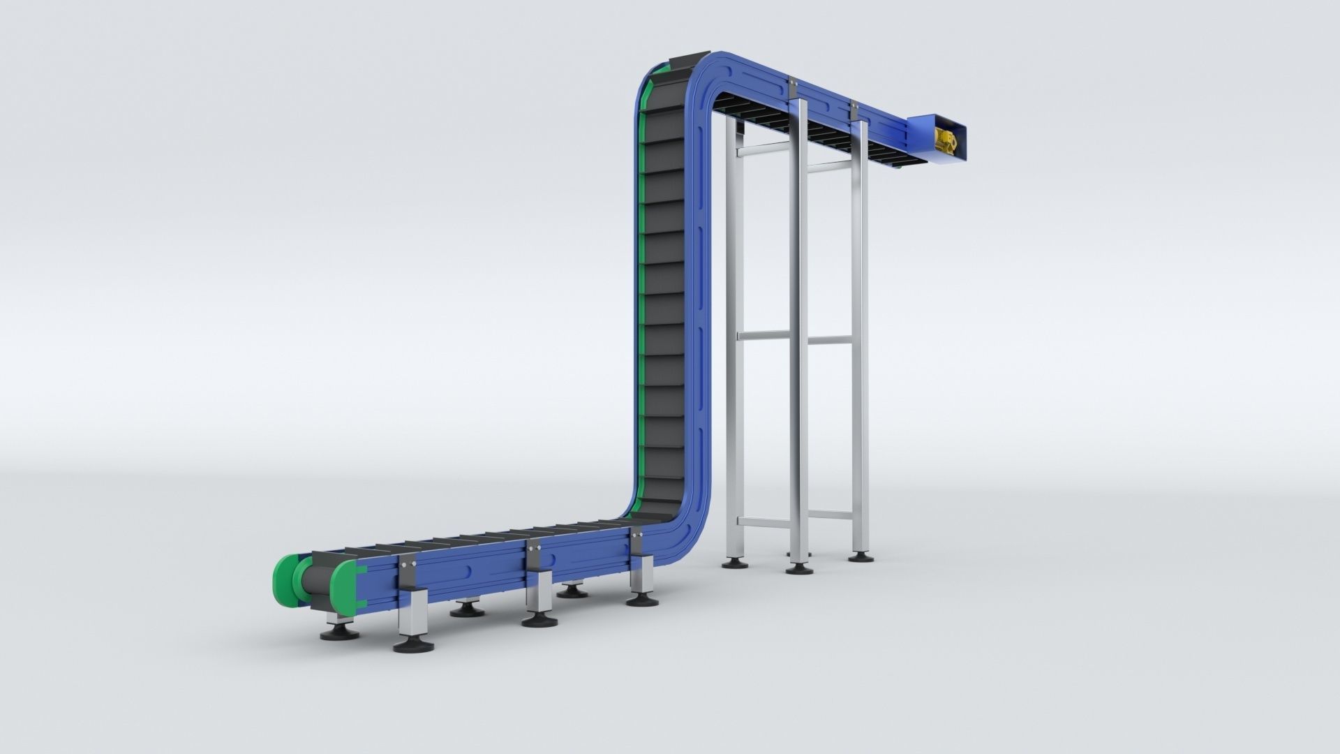 Z Type Conveyor Belt Adjustable and Rigged 3D model_40