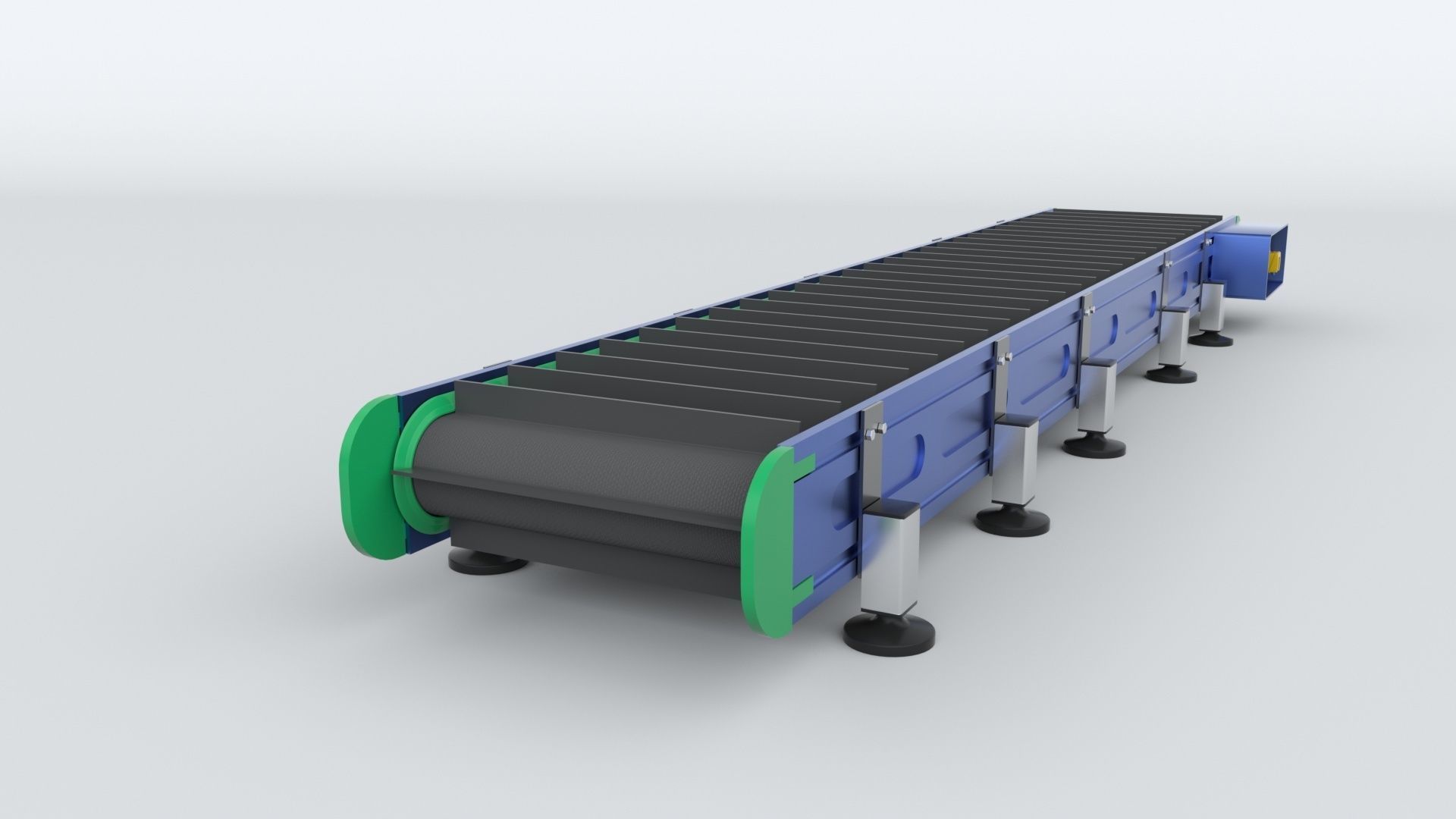 Z Type Conveyor Belt Adjustable and Rigged 3D model_17