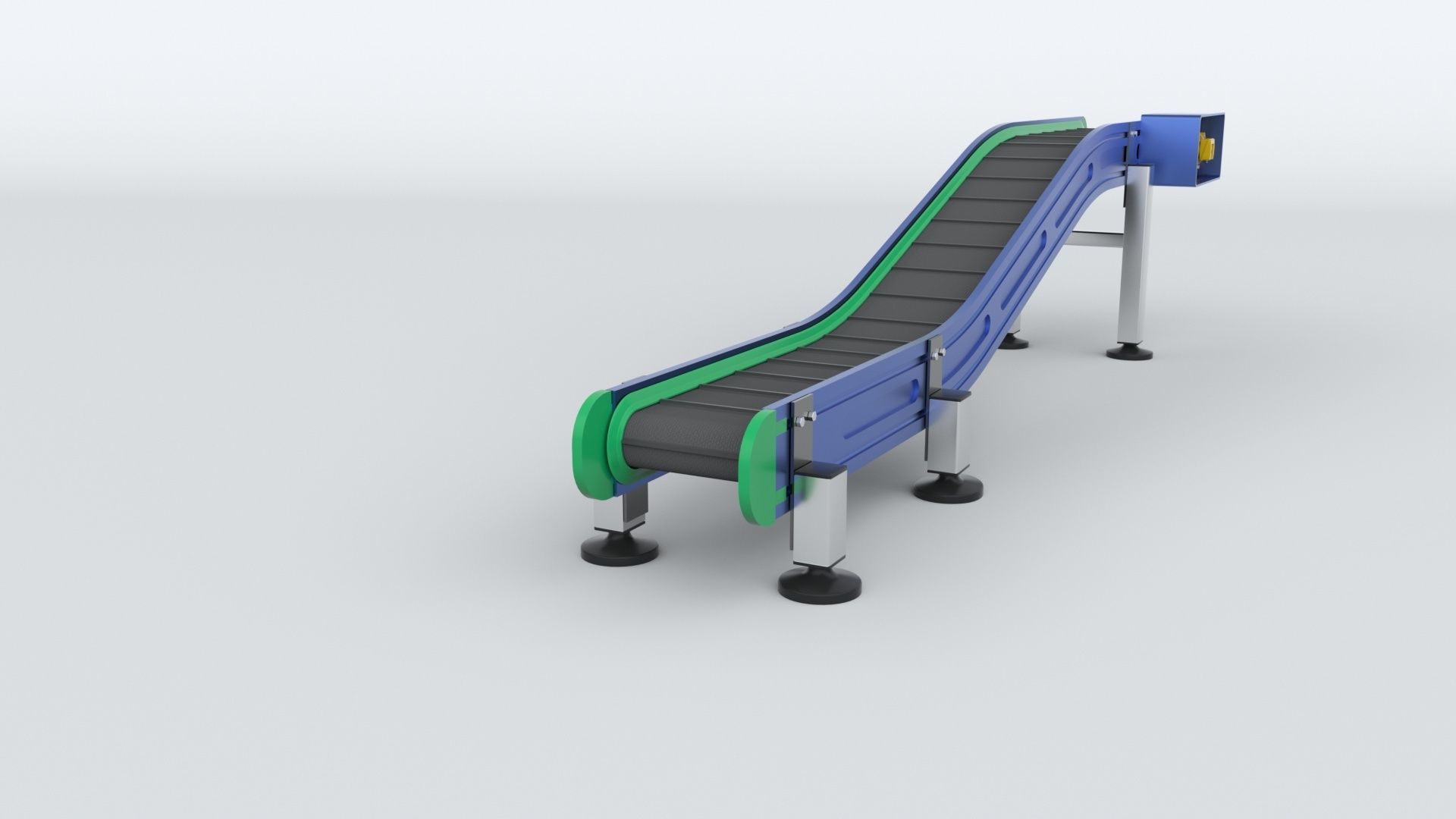 Z Type Conveyor Belt Adjustable and Rigged 3D model_34