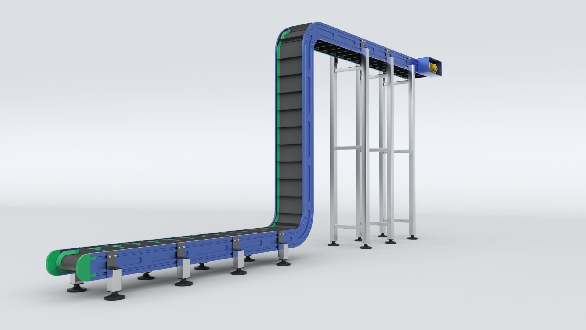 Z Type Conveyor Belt Adjustable and Rigged 3D model_43