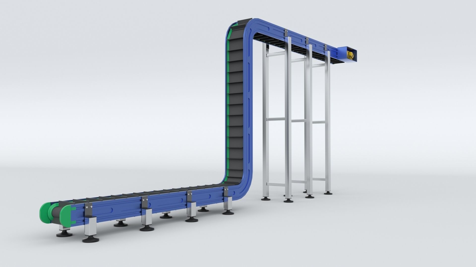 Z Type Conveyor Belt Adjustable and Rigged 3D model_42