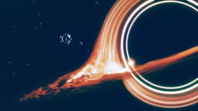 Interstellar Blackhole Low-poly 3D model