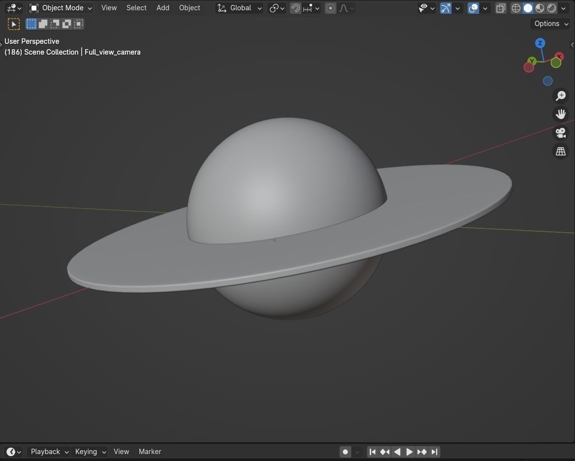 Interstellar Blackhole Low-poly 3D model_8