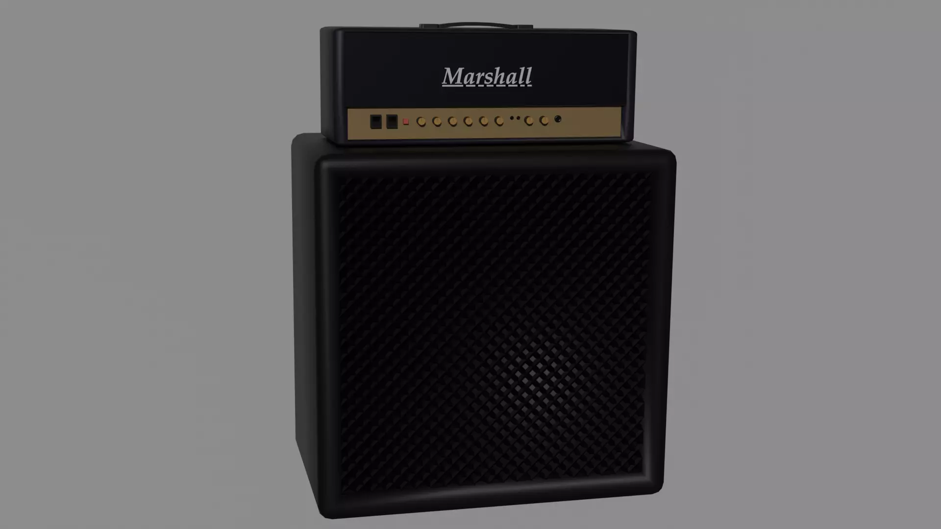 Marshall electric guitar amp Free low-poly 3D model