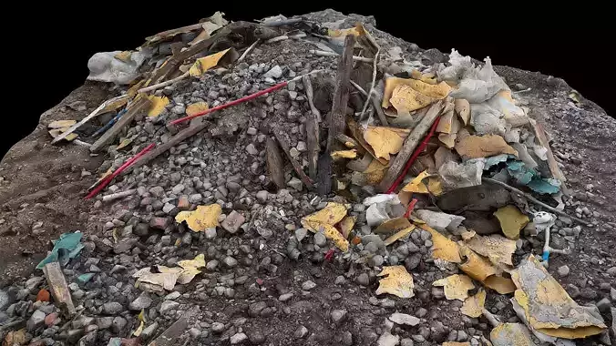 trash construction debris ground part2 photogrammetry 