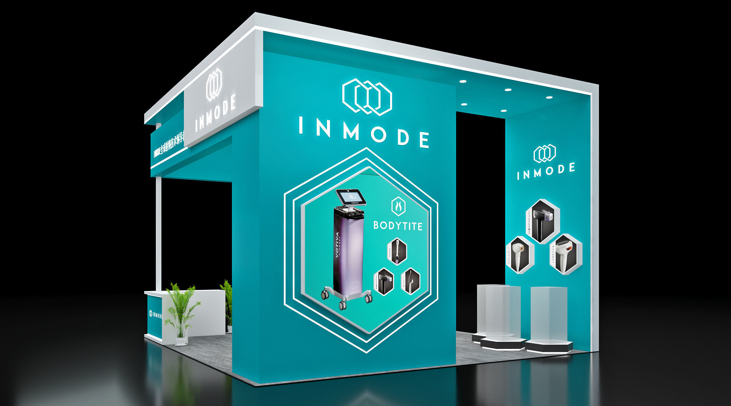 Booth Exhibition Stand Stall 6x6m Height 440cm 4 Open 3D model 3D model_3