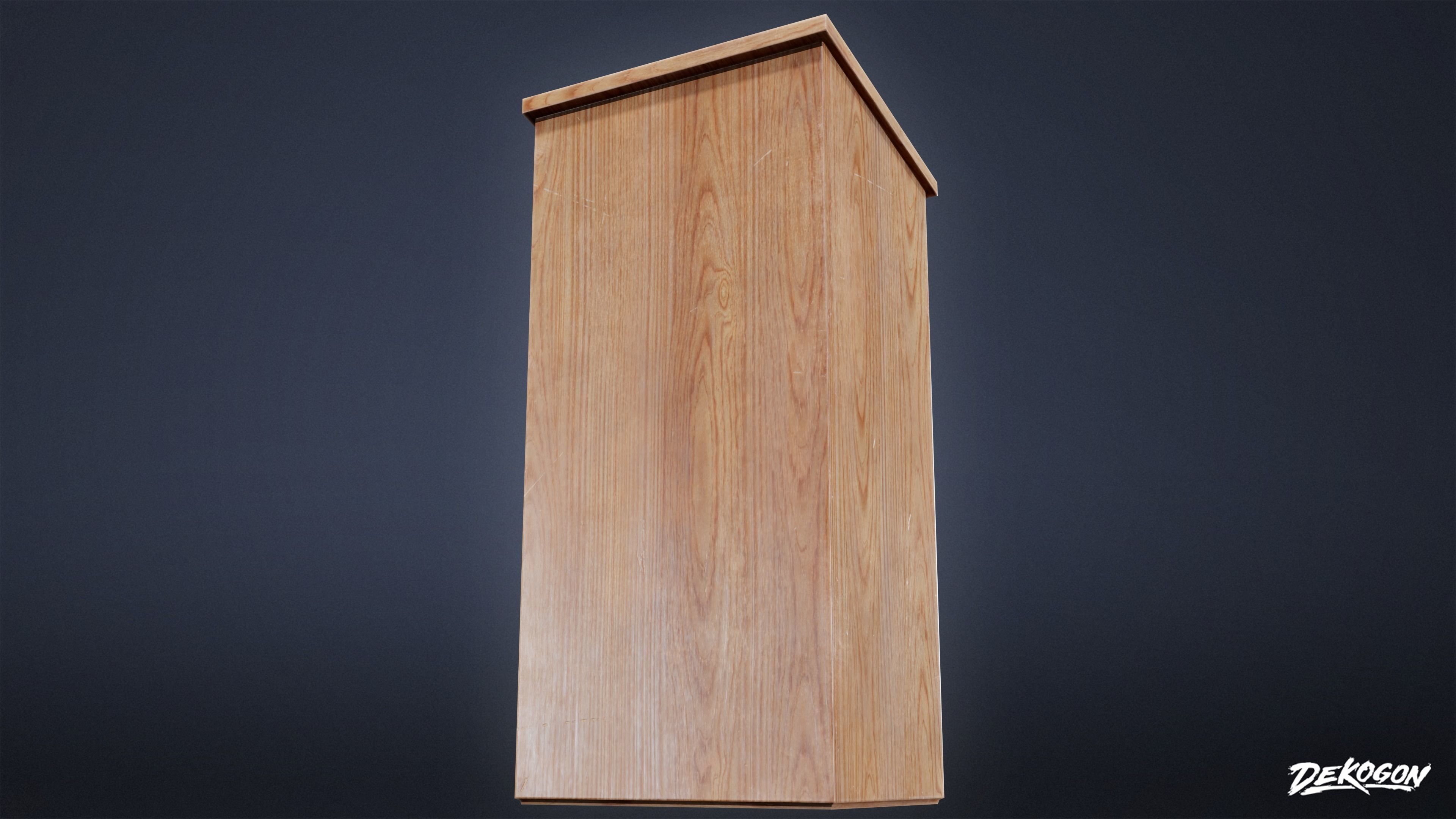 HIGH SCHOOL CLASSROOM - Podium 01 - LOW POLY Low-poly 3D model_5