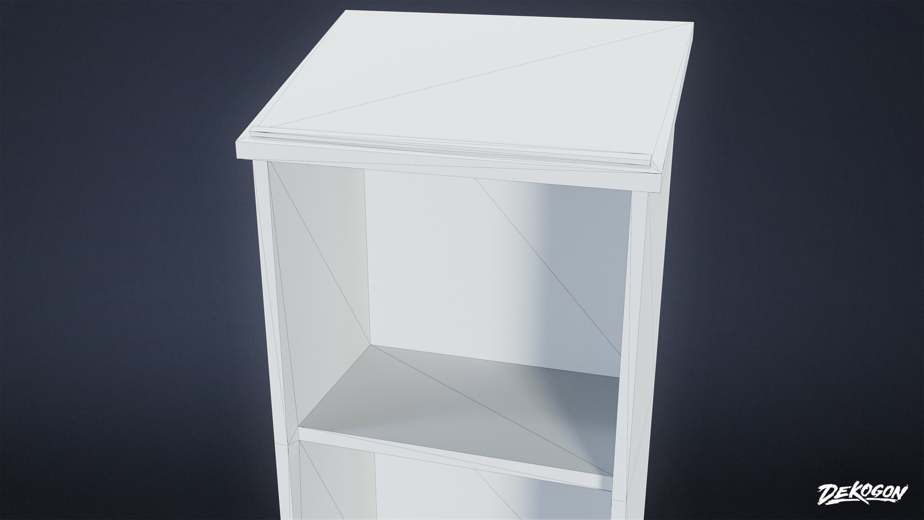 HIGH SCHOOL CLASSROOM - Podium 01 - LOW POLY Low-poly 3D model_7