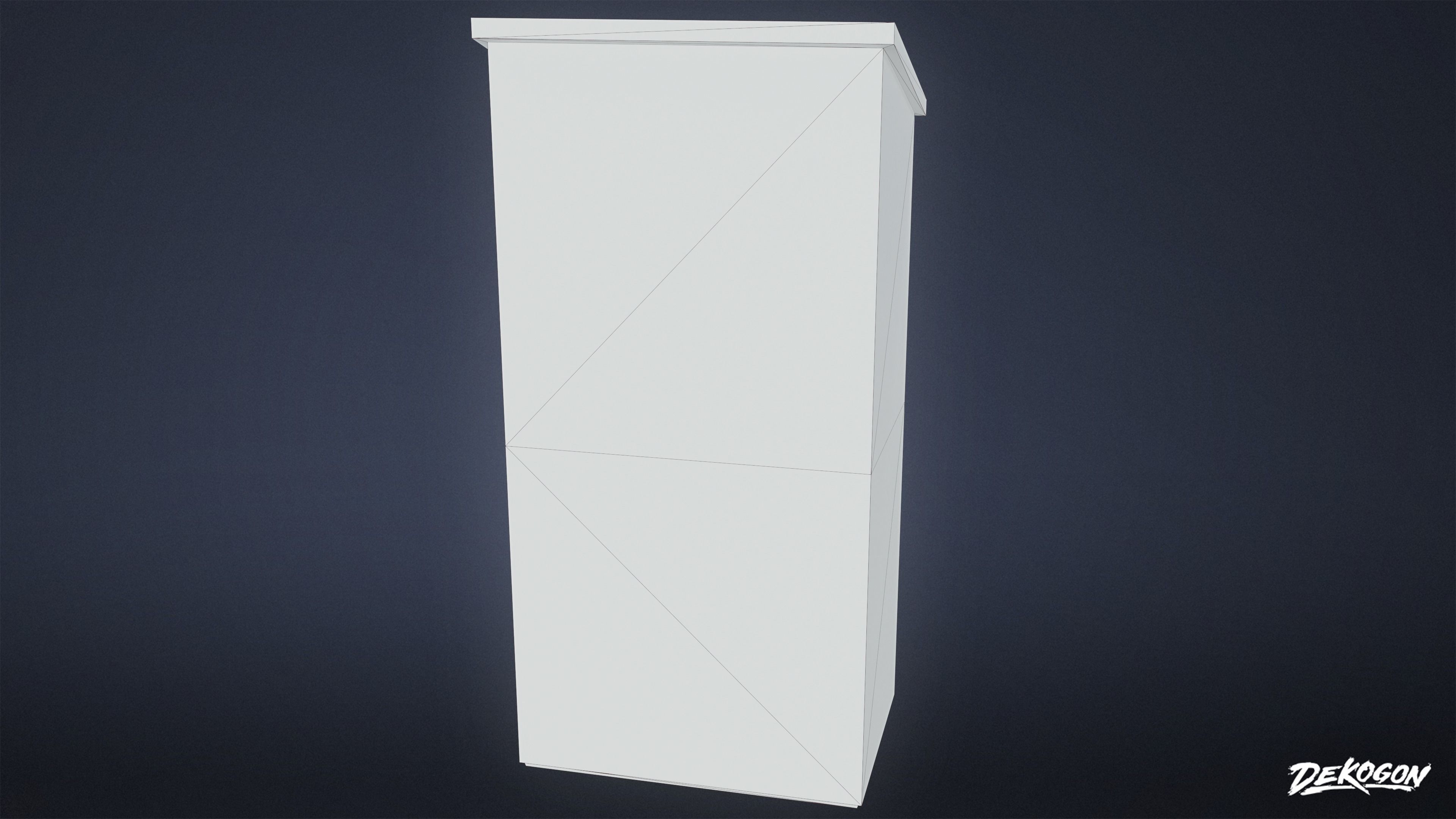 HIGH SCHOOL CLASSROOM - Podium 01 - LOW POLY Low-poly 3D model_9