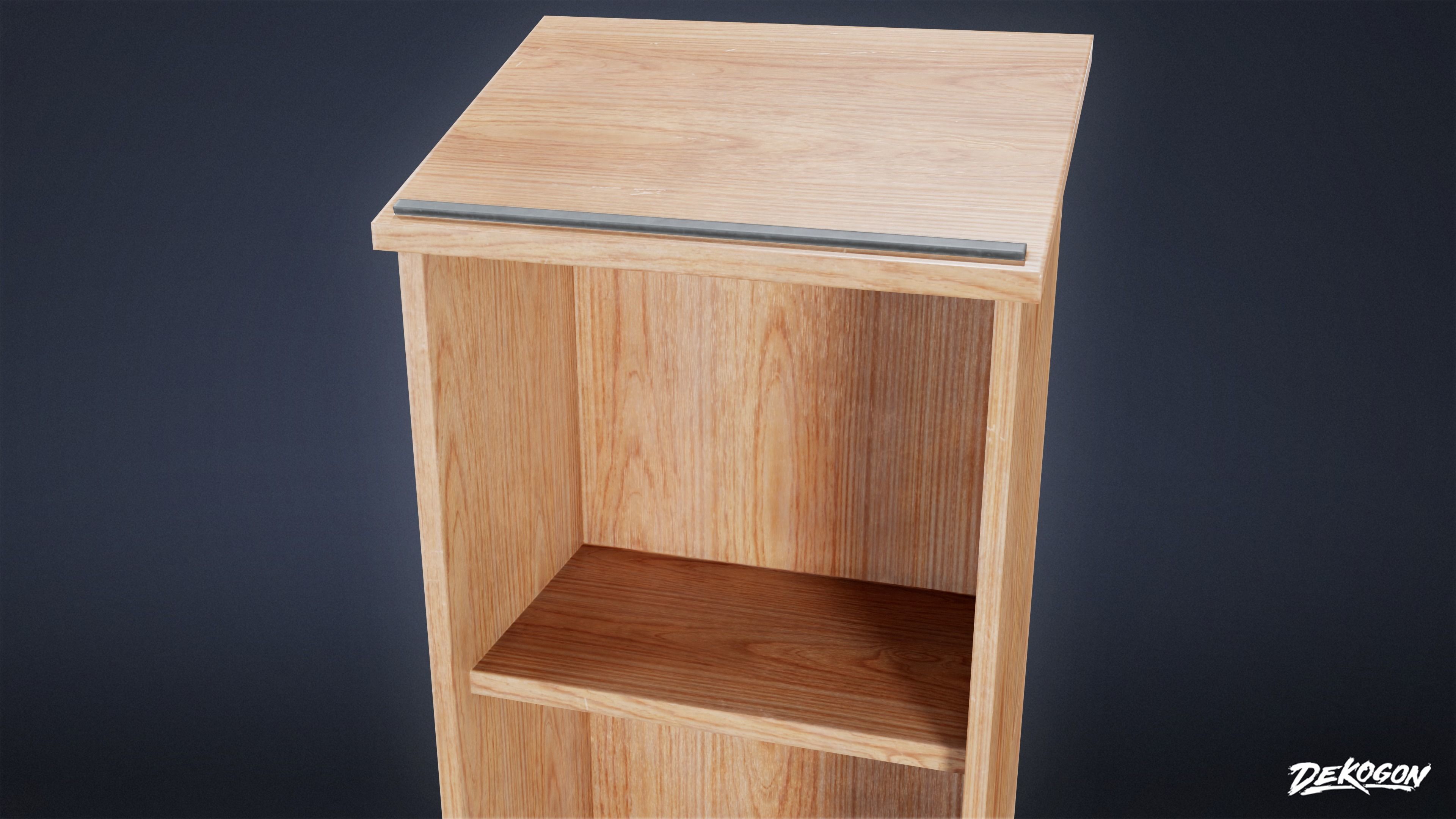 HIGH SCHOOL CLASSROOM - Podium 01 - LOW POLY Low-poly 3D model_6