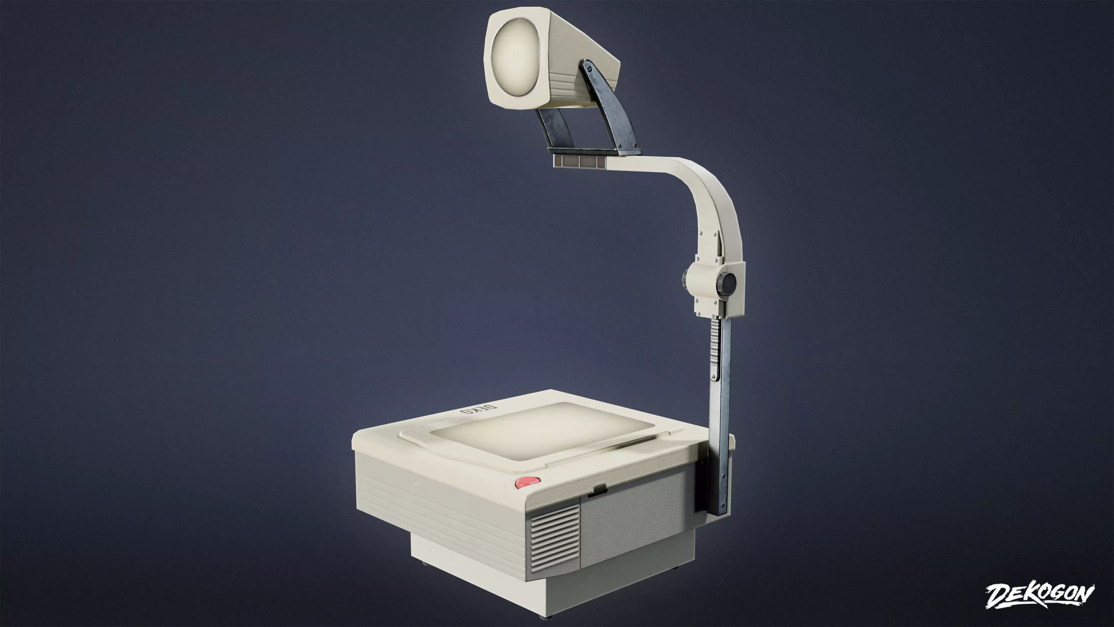 HIGH SCHOOL CLASSROOM - Projector 01 - LOW POLY Low-poly 3D model_0