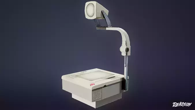 HIGH SCHOOL CLASSROOM - Projector 01 - LOW POLY