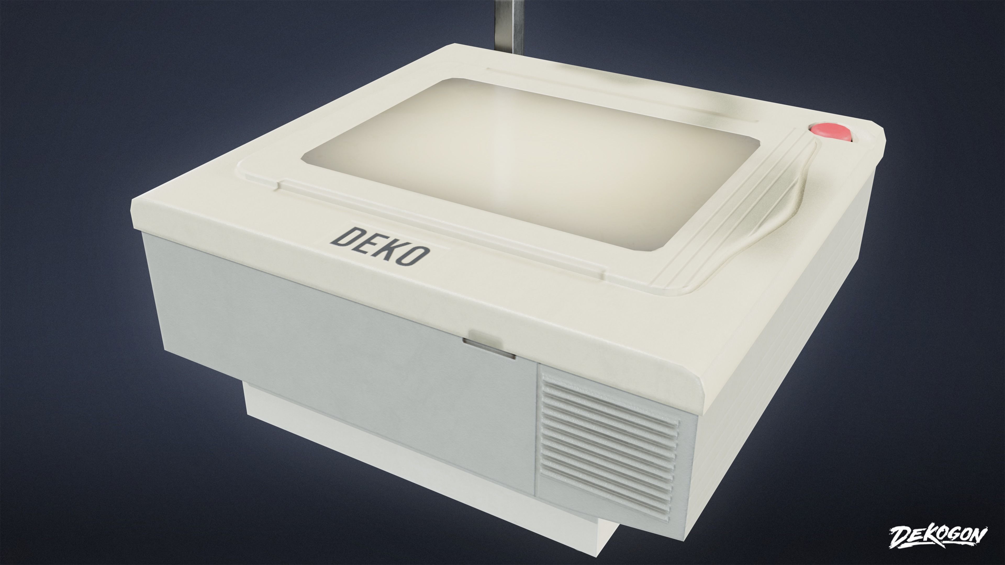 HIGH SCHOOL CLASSROOM - Projector 01 - LOW POLY Low-poly 3D model_6