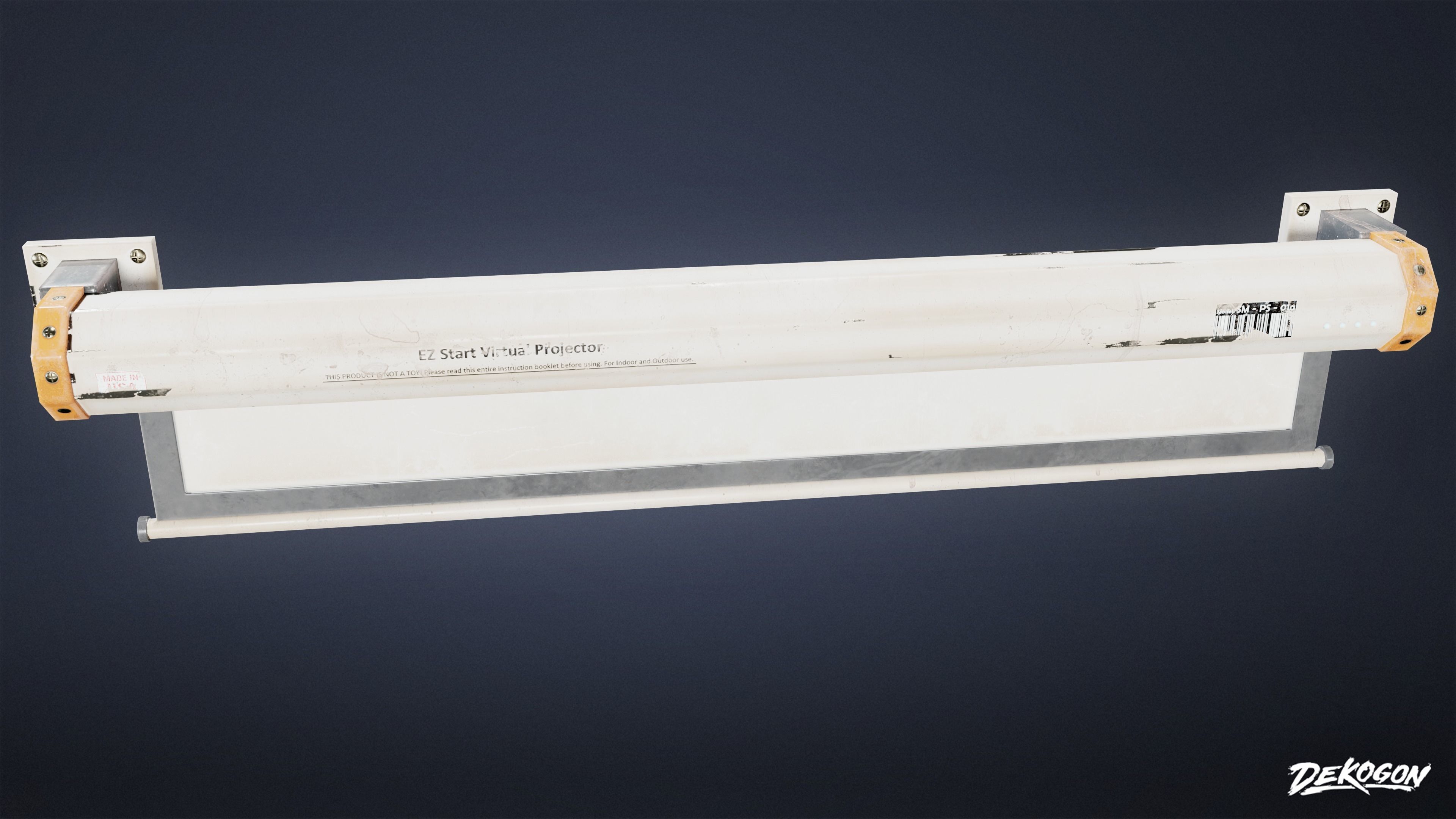 HIGH SCHOOL CLASSROOM - Projector Screen 01 - LOW POLY Low-poly 3D model_6