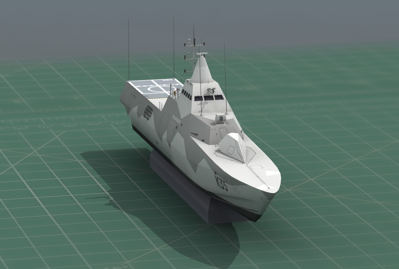 HSwMS Karlstad Visby Class Corvette 3D Print Model 3D print model_5
