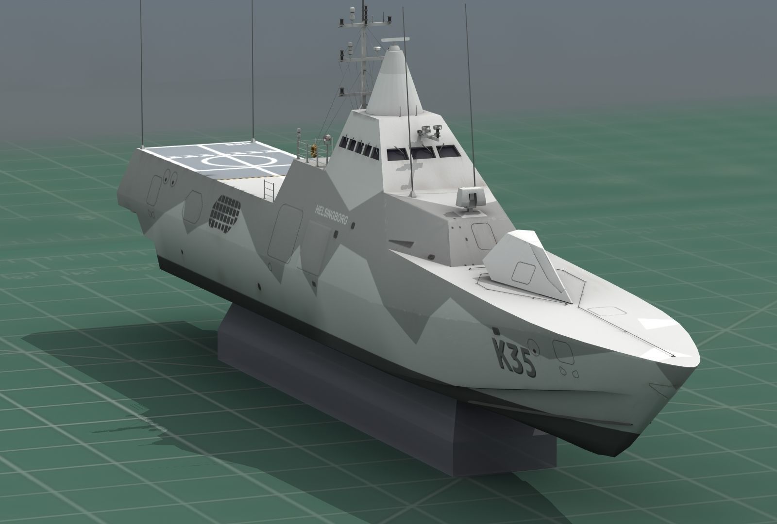 HSwMS Karlstad Visby Class Corvette 3D Print Model 3D print model_16