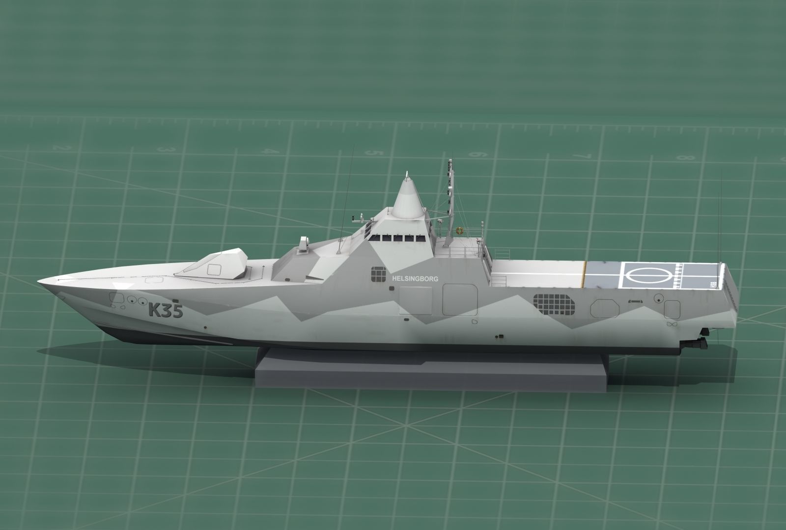 HSwMS Karlstad Visby Class Corvette 3D Print Model 3D print model_38