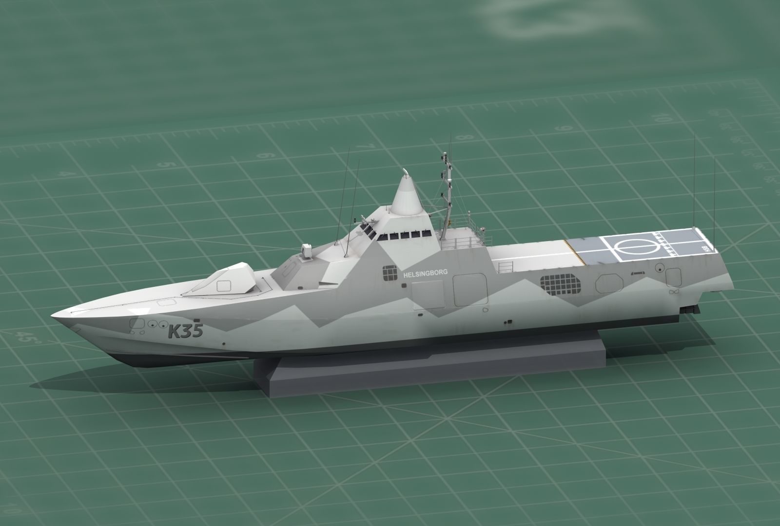 HSwMS Karlstad Visby Class Corvette 3D Print Model 3D print model_32