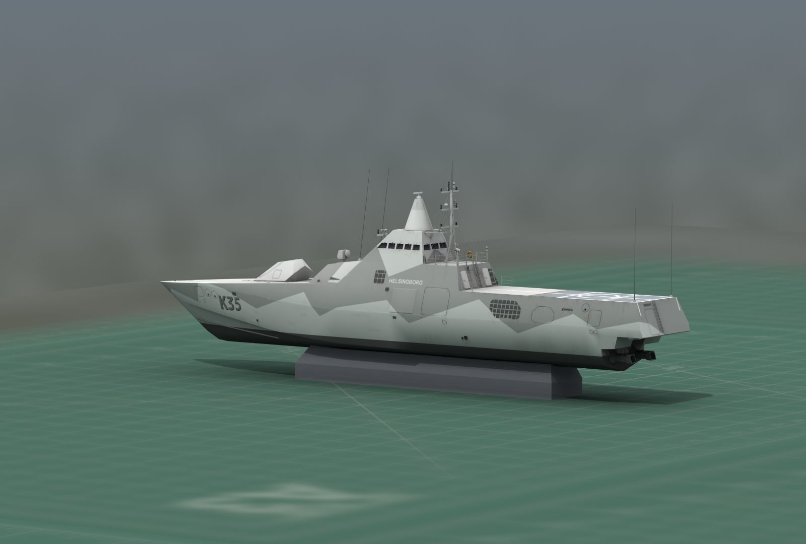 HSwMS Karlstad Visby Class Corvette 3D Print Model 3D print model_9