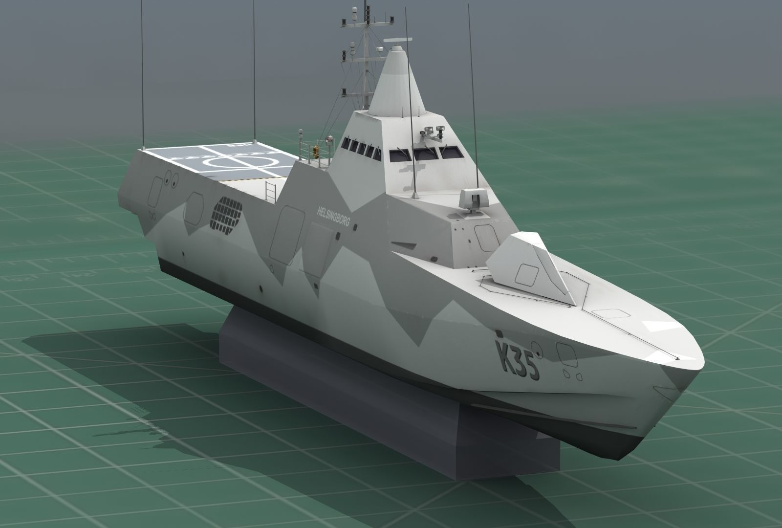 HSwMS Karlstad Visby Class Corvette 3D Print Model 3D print model_17