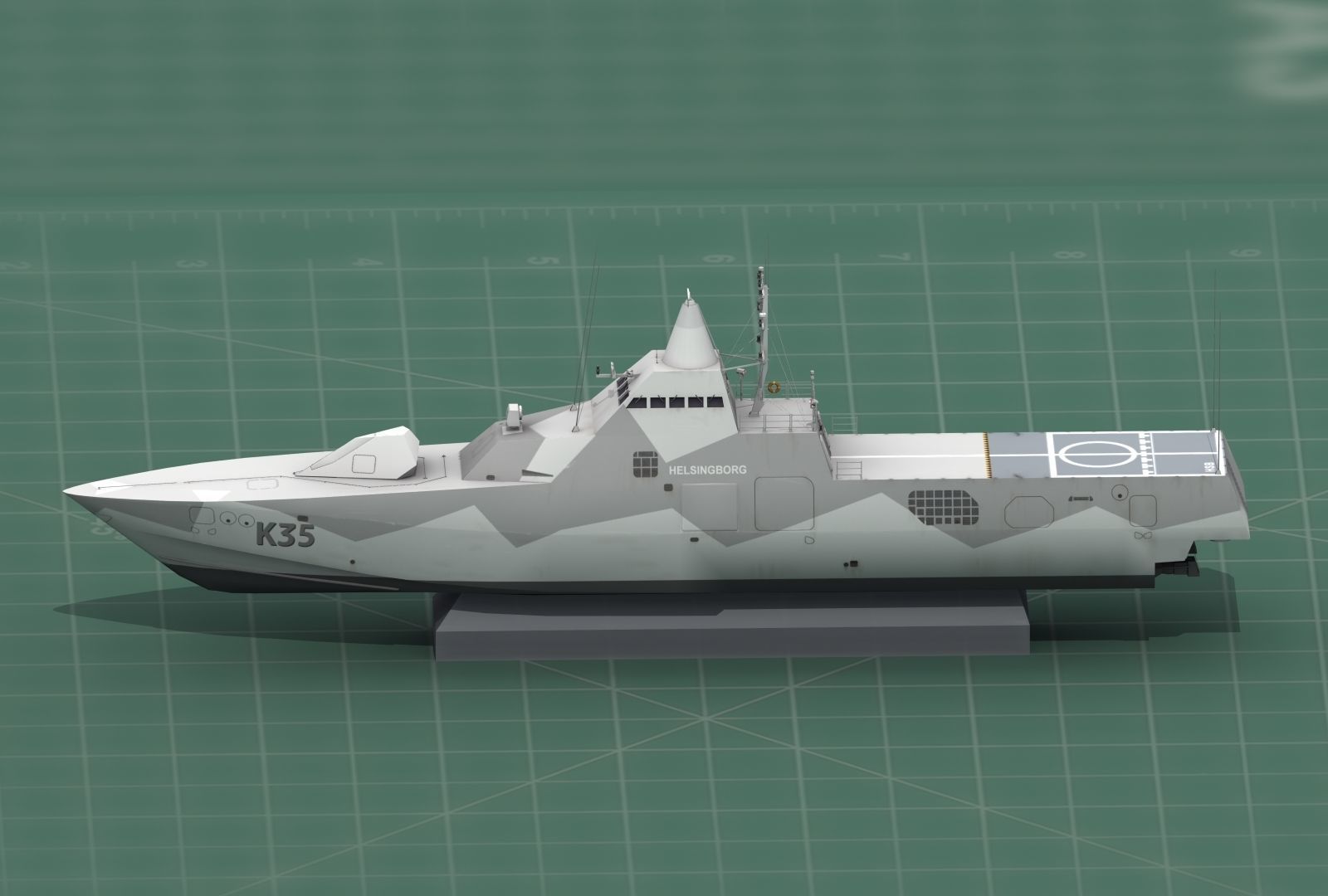 HSwMS Karlstad Visby Class Corvette 3D Print Model 3D print model_34