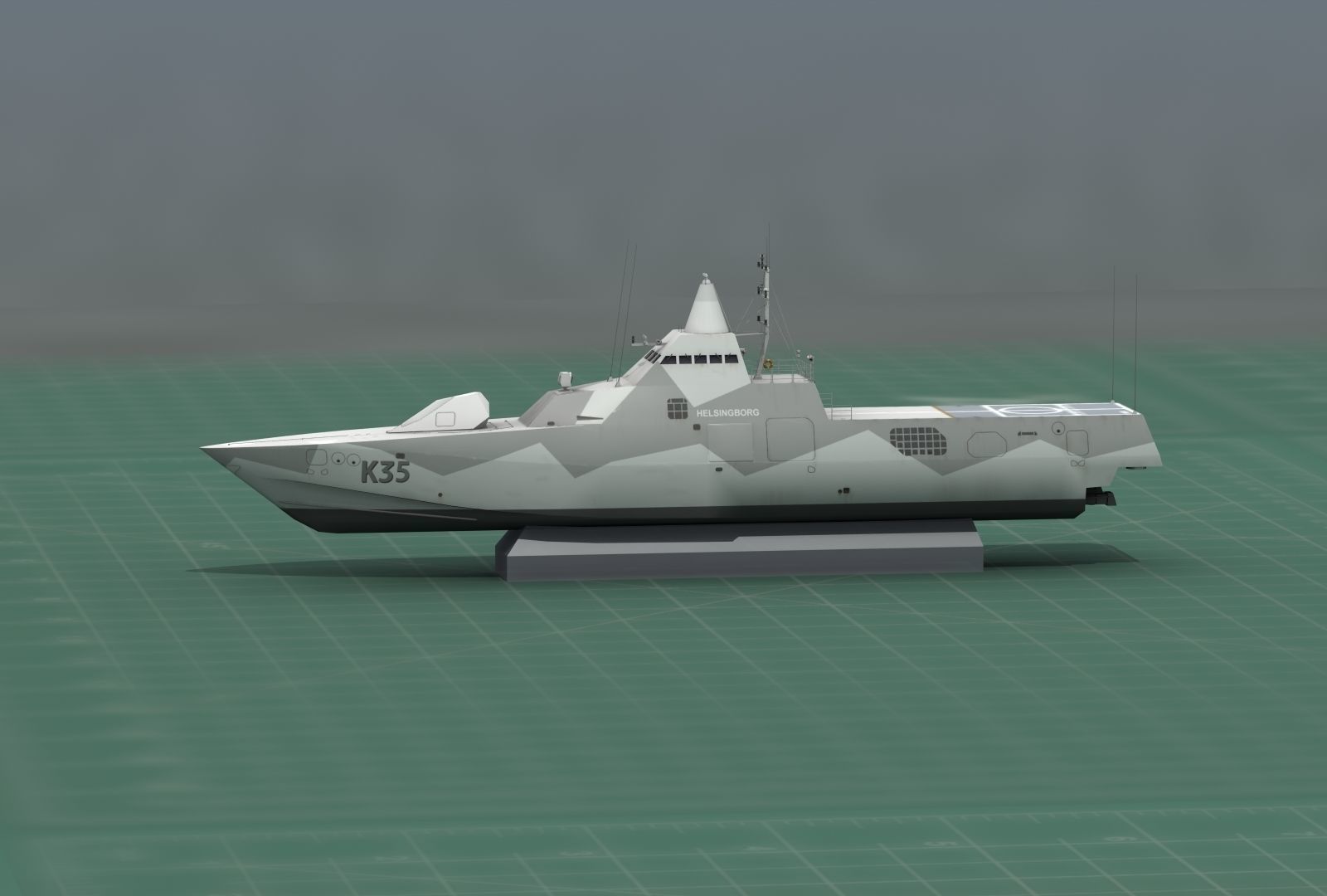 HSwMS Karlstad Visby Class Corvette 3D Print Model 3D print model_2