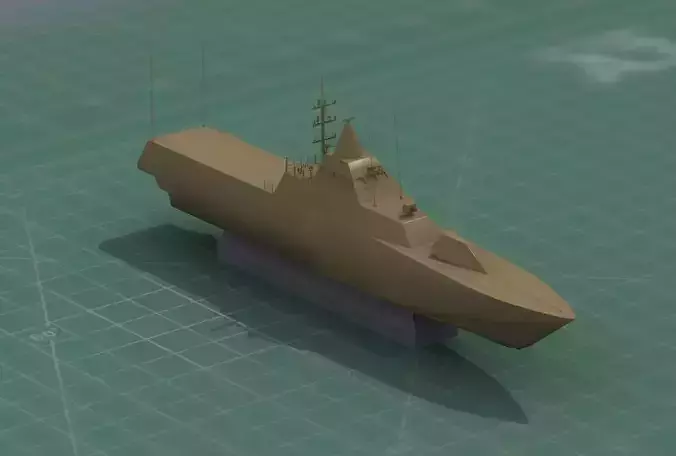 HSwMS Karlstad Visby Class Corvette 3D Print Model