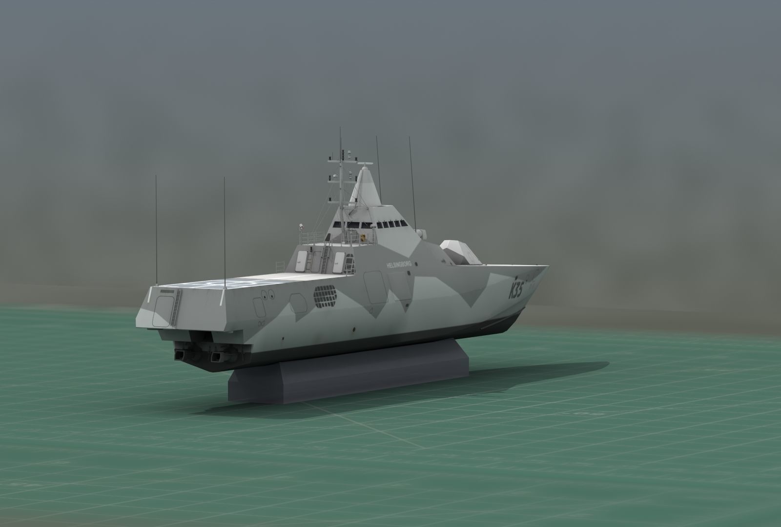 HSwMS Karlstad Visby Class Corvette 3D Print Model 3D print model_7