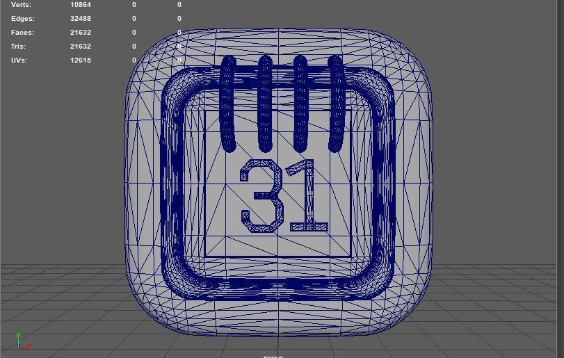 Calander icon 3D model_10