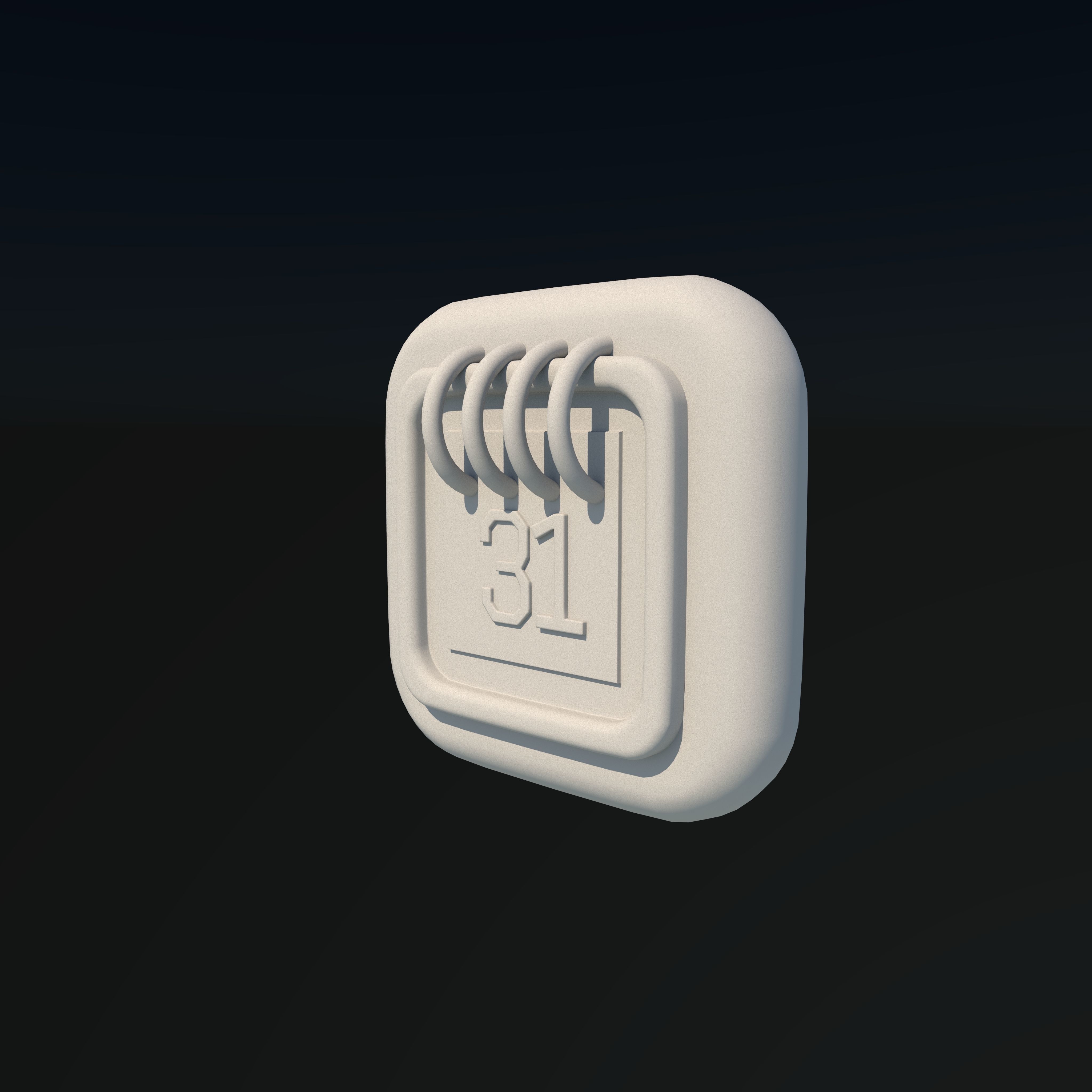 Calander icon 3D model_4