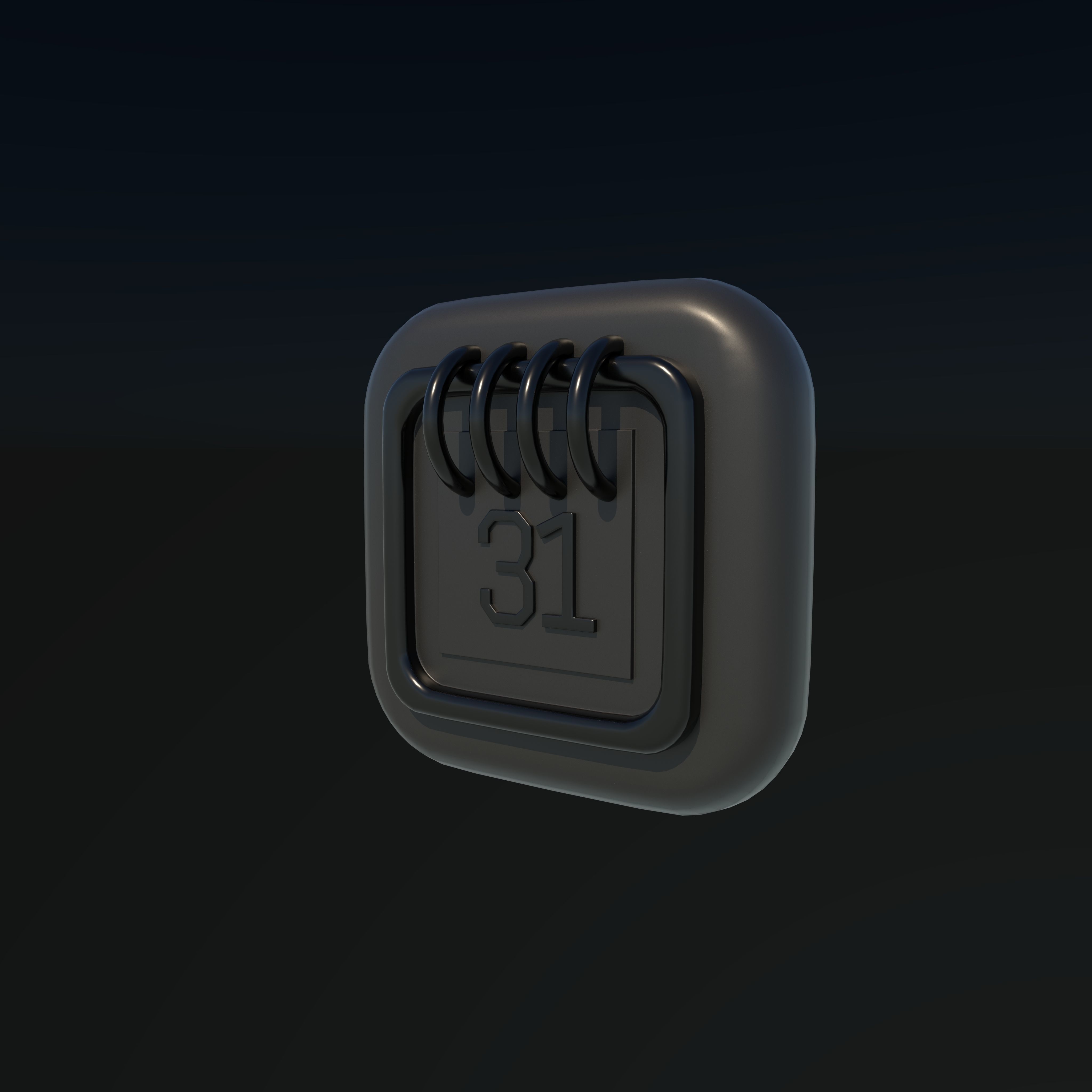 Calander icon 3D model_5
