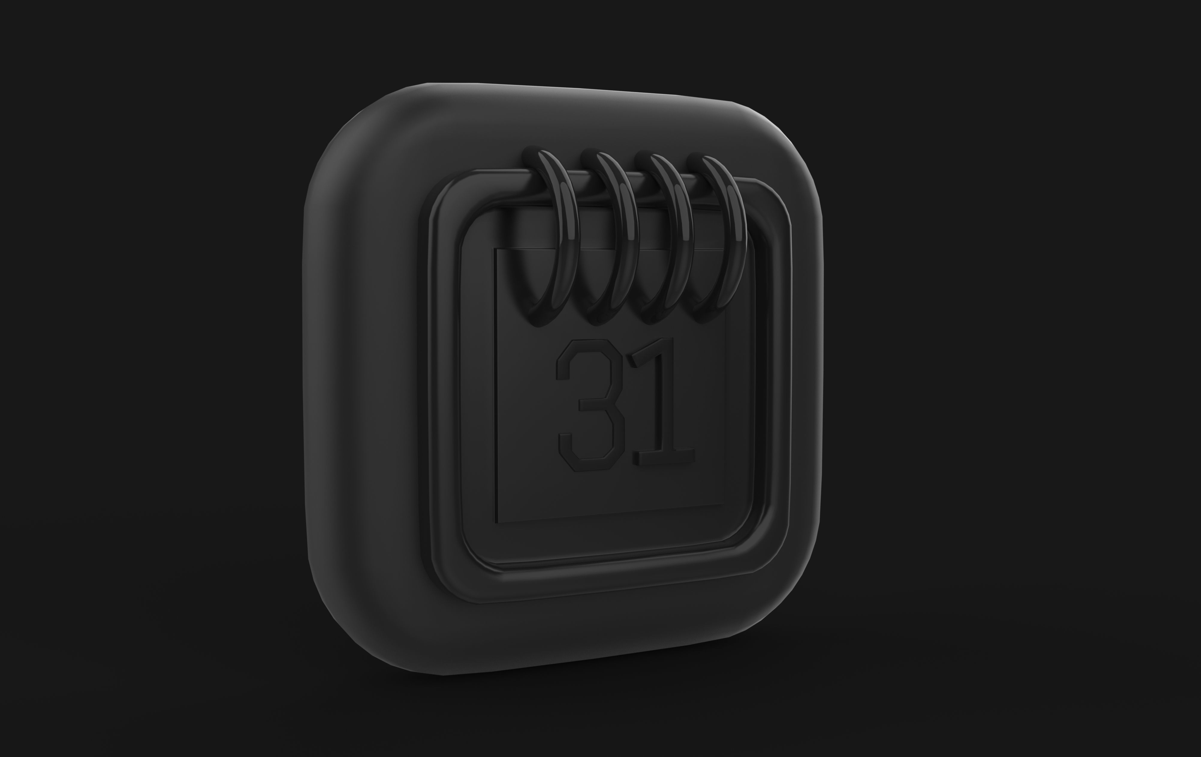Calander icon 3D model_3